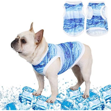 Gilet rafraîchissant pour chien, bleu, XL. Veste rafraîchissante respirante et légère pour chiens de petite et moyenne taille. 1 pièce. (1/5)