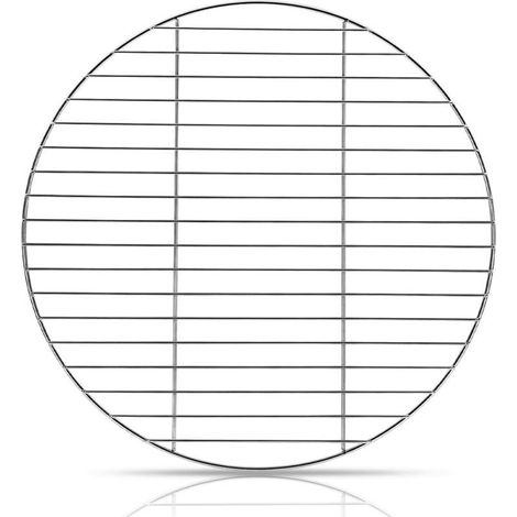 Randaco Grille ronde en acier inoxydable 55 cm, grille BBQ pour barbecue à gaz et barbecue boule, grille de cuisson en métal (1/5)
