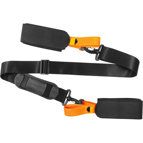 Sangle de ski et porte-bâtons, porte-skis réglable avec bretelles rembourrées pour adultes et enfants. Accessoires pour le ski alpin, le ski de fond, le snowboard et les activités hivernales de plein (1/5)