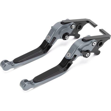 Lot de 2 leviers de frein gauche et droit pour moto Yamaha NMAX 155 (2015-2021), accessoires de modification, pièces de rechange pour pit dirt et motocross, gris. (1/5)