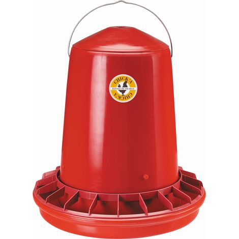 Nourrisseur à trémie plastique 12 l – Capacité 12 litres – Réglage débit par vis – Grille anti-gaspillage pour volailles – Chick'A (1/3)