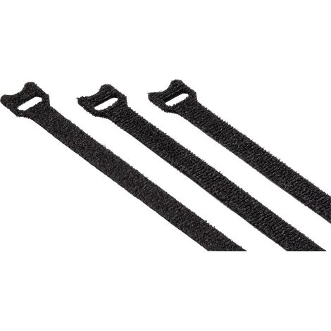 Hama Klettkabelbinder zum Bündeln (L x B) 200 mm x 12 mm Schwarz 20 St. (1/2)