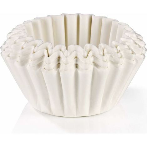 Pack of 100 Universal Filter Bags for Neutral Taste Baskets - Small Size - Paper Filter for Coffee Machines with Basket Filters - White (1/5)