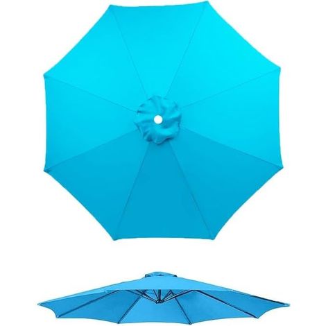 Umbrella Cloth Replacement Cover for Patio, 6 Ribs 8 Canopy, .5ft 9ft 10ft Market Cover(Khaki,200cm/6. 8Ribs)(Burgundy,200cm/6.5ft 6Ribs)