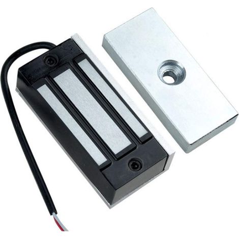 Serrure magnétique électronique 60 kg 132 LBS étanche DC12 V Serrure électromagnétique Force rétention pour contrôle accès porte système sécurité Fail-Safe NC Mode (1/5)