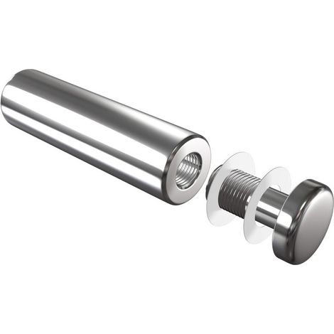 Fixation enseigne murale vissée - Entretoise murale vissée FIX-V7 Ø 18 mm / L 65 mm (1/2)