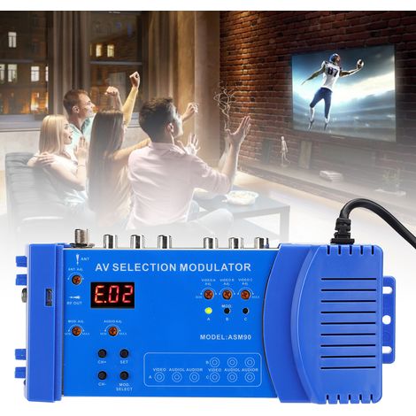 Modulateur Numérique Domestique ASM90 VHF UHF PAL Portable pour TV EU 100‑240V (1/5)