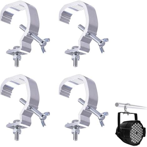 Ulisem 4 Stück Bühnenbeleuchtungsklemmen, Bühnenlampenclip, Hochleistungs-Bühnenlichtklemme, für Traversenklemmen und DJ-Scheinwerfer, geeignet für 30–52 mm Rohre (1/3)
