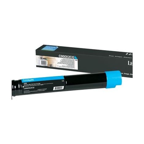 Lexmark Tonerkartusche C950, cyan, C950X2CG, 22000K (C950X2CG) (1/4)