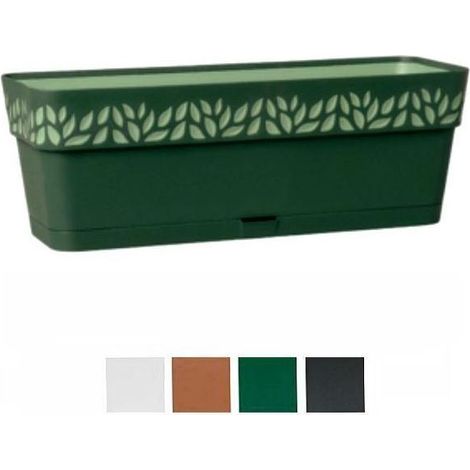 Jardinière Cloe Anthracite Plastique (18 x 17 x 49 cm)