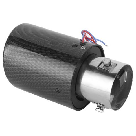 Endrohr aus Kohlefaser mit blauer LED-Beleuchtung, universell für 1,4–2,5 Zoll (1/5)
