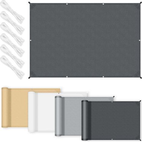Rectangular Shade Sail 1.5x2m Anthracite 95% UV Protection For Terrace Garden (1/5)