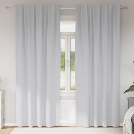 Verdunkelungs-Vorhänge mit Ringen 2 pcs Helles Grau