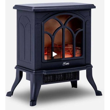 Stufa elettrica tipo camino con effetto fiamma 750 W / 1500 W, 410 x 460 x 355 mm