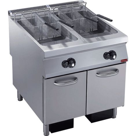 Friteuse gaz 2 cuves -y- 23 lt sur meuble - Diamond (1/2)