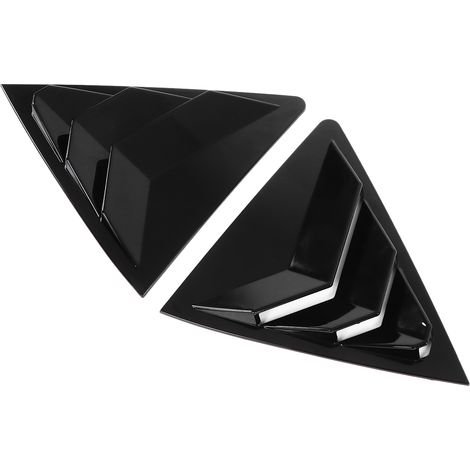 2pcs Persiennes latérales arrière Noir Brillant Déflecteur d'air Prise de ventilation Couvre-fenêtre Remplacement pour Corolla 2014‑2018 (1/5)