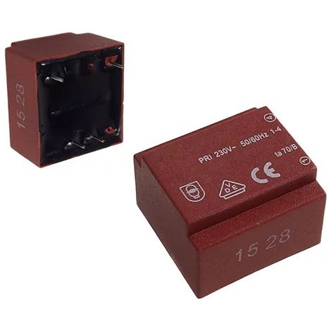 Transformador fundido 1,5VA 230V 9V 167mA Ta 70C