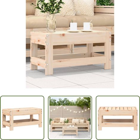 Holzstuhl -  Gartenhocker 62x30x32 cm Massivholz Kiefer (1/5)