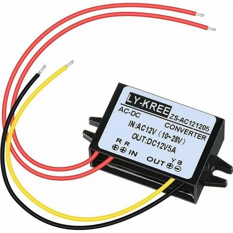 Stück AC 12V 24V auf DC 12V 5A Abwärtswandler, IP68 wasserdichtes Abwärtswandlermodul Spannungsregler, Motor, 5A (1 Stück) (1/5)