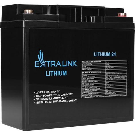 Batería Extralink Lifepo4 24ah, 12.8v, BMS (1/5)
