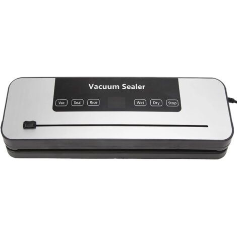 Machine à emballer sous vide, 6 en 1, avec affichage numérique LED, compte à rebours, programme de soudage, mode de scellage, riz, humide, sec pour tout type d'aliment,contient 10 sachets (1/5)