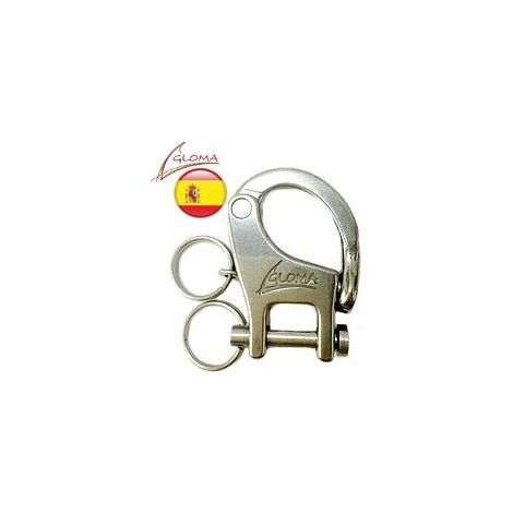Mousqueton fixe à chape inox A4 gloma