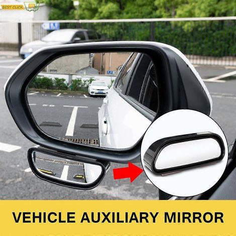 Rétroviseur d'angle mort adhésif à 360° pour voiture, rétroviseur convexe grand angle pour stationnement arrière, accessoires automobiles auxiliaires (1/5)
