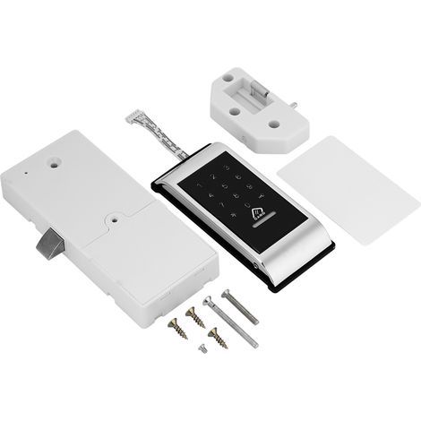 Clavier tactile à code pour armoire de sécurité numérique, serrure à clavier électronique, verrou à mot de passe (Argent) (1/5)