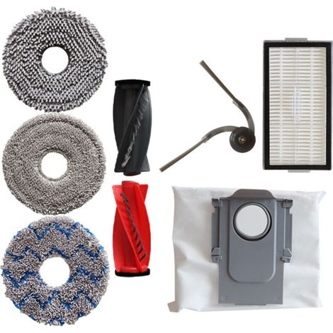 Compatible avec les accessoires du balai robotisé G20S Ultra : brosse rotative, brosse latérale, tamis filtrant, élément filtrant, serpillière et sacs poubelle. (1/4)