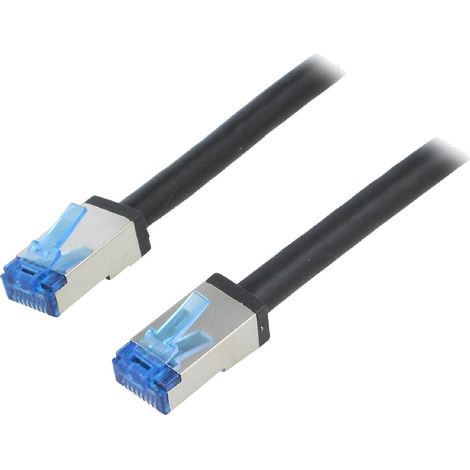Cable reseau RJ45 male S-FTP Cat 6a noir - 2m