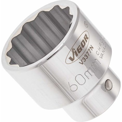 VIGOR Doppel-Sechskant Steckschlüssel-Einsatz V3377N Vierkant hohl 25 mm (1 Zoll) Außen-Doppel-Sechskant Profil 60 (1/3)