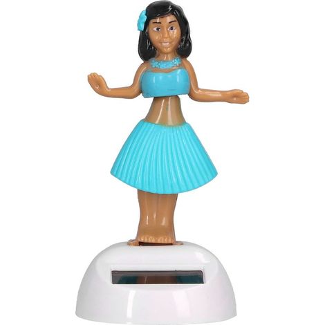 Poupée dansante solaire oscillante pour décoration de voiture, figurine à tête secouante, bleu. (1/5)