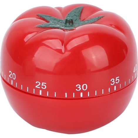 Minuteur mécanique à remontage en forme de tomate pour salon de beauté à domicile, compte à rebours rotatif (1/5)