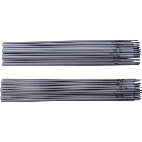 Scheppach Lot de 50 électrodes de soudure - Electrodes en barre - 25 pièces de 2 mm - 25 pièces de 2,5 mm - Longueur : 30 cm - Compatible WSE1000 (1/2)