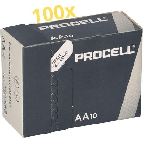 100x Procell (ehemals Duracell) MN1500 100er Karton AA LR06 Mignon