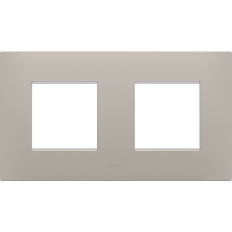 PLAQUE EGO 2+2P H SABLE FONCÉ GEWISS GW16023DS
