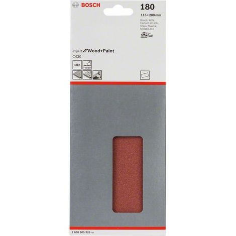 Bosch Professional Foglio abrasivo C430, confezione da 10 pz. 115 x 280 mm, 60