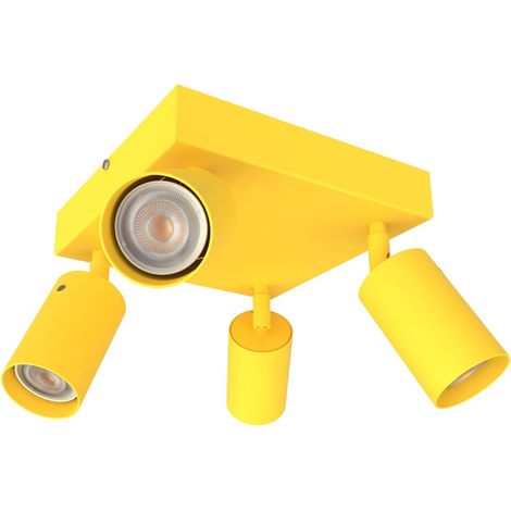 LUMICOM  FORM Q Plafoniera, 4X GU10, max 33W, metallo, giallo, 30x30cm (1/2)