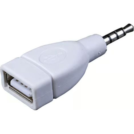 Convertisseur audio 3,5 mm AUX mâle vers USB 2.0 femelle pour lecture de musique 2 pièces 2pc (1/5)
