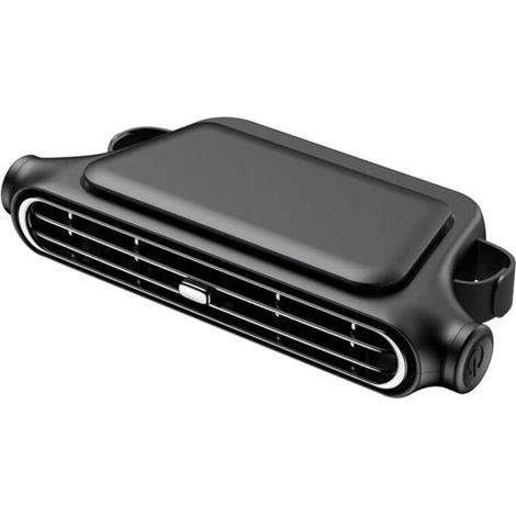 Puissant ventilateur arrière de voiture avec 3 vitesses et design réglable pour une meilleure circulation de l'air dans votre véhicule (noir) (1/5)