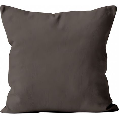 Housse de coussin 60x60 cm ALIX moka, par Soleil d'ocre