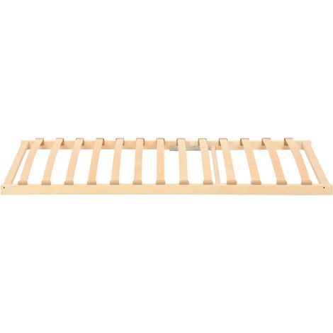 Lit double Lit adulte Sommier à lattes sans matelas avec 13 lattes 120x200 cm (1/5)