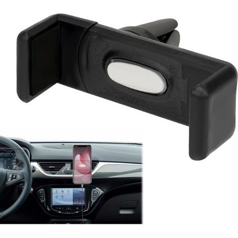 Handyhalterung für Lüftungsschlitze im Auto, tragbare Halterung für Lüftungsschlitze, Quer- oder Hochformat, verstellbare Klemme, kompatibel mit iPhone, Samsung und Huawei (1/5)