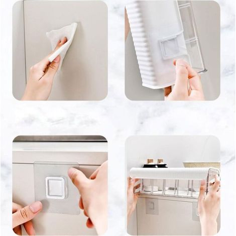 BoîTe de Rangement Murale Sous-VêTements Culottes Chaussettes Data Câble Placard Organisateur Multifonction 6 Grilles Blanc Tran (1/4)
