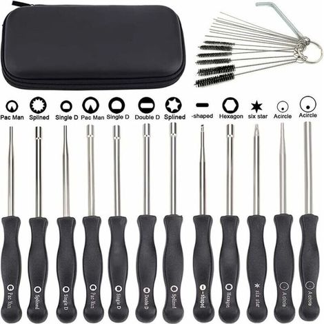 Set of 12 carburetor adjustment tools with screw drivers for small 2-stroke engines for Husqvarna chainsaws -- (1/5)