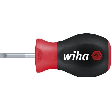 Wiha Destornillador SoftFinish® ranurado con varilla redonda corta 6.5 mm x 25 mm (26966)