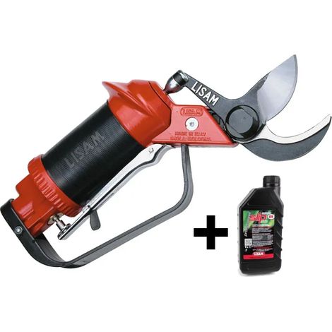 Forbice da potatura pneumatica Lisam Sly per frutteto e oliveto con olio Slip - Forbice + Innesto rapido 1/4