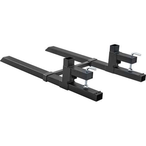 Fourches à palettes, 907 kg, fixation par serrage, longueur totale 109,2 cm, barre stabilisatrice réglable, robustes pour tracteur, chargeuse et godet. (1/5)