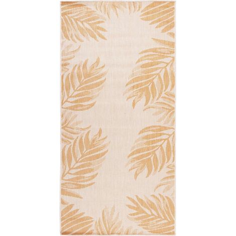 Maison Exclusive - Outdoor-Teppich Flachgewebe 100x200 cm Blattmu (1/5)