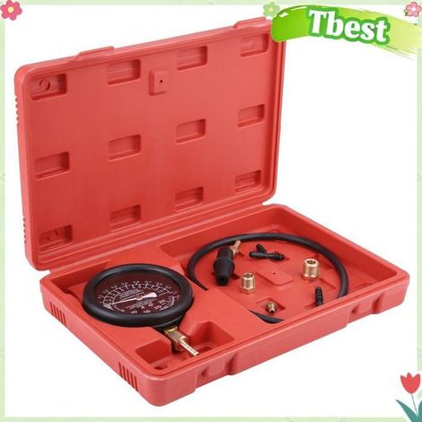Tbest Testeur de pression de carburant et vide, diagnostic des fuites, tuyau 50cm, étui de rangement (1/5)